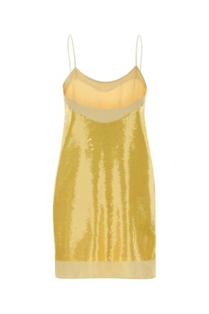 Gucci Sequin-Embellished Acetate Blend Dress - Yellow