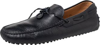Tod's Tods Black Leather Bow Slip On Loafers