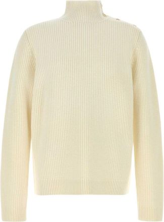 Prada Off White Knitted Sweaters