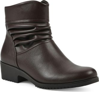 White Mountain Durbon Scrunch Boot - Wide Width in Dark Brown at Nordstrom Rack, Size 6.5