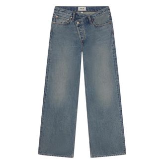 A Gold E Straight Jeans, female, Blue, Size: W27 Arc Criss Cross Jean