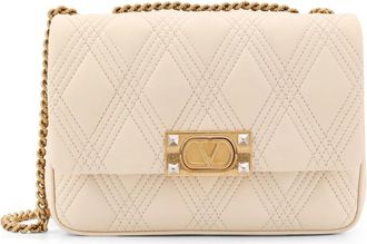 Valentino Garavani Quiltie 67 Medium Schoudertas - Dames - Schoudertassen - Beige - ONE Size - Leer - Tassen