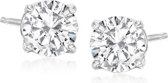 Ross-Simons Diamond Stud Earrings in 14kt White Gold