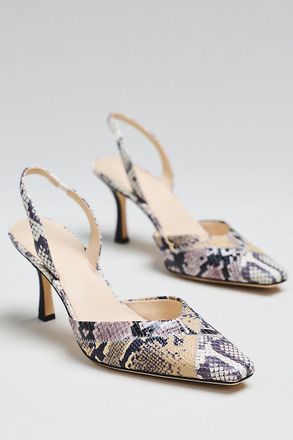 Maeve Square Toe Slingback Heels