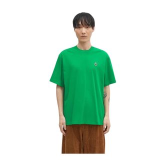 A Bathing Ape A Bathing Ape, Tops, Heren, Groen, L, Katoen, One Point Relaxed Fit Tee