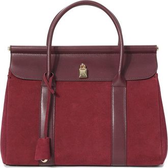 Tiffany & Fred Suede & Leather Top Handle Satchel