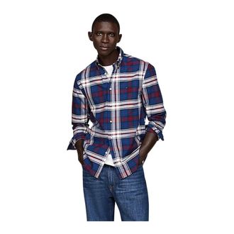Tommy Hilfiger Overhemden, Heren, Veelkleurig, L, Katoen, Tommy Tartan Regular Fit Oxford Overhemd