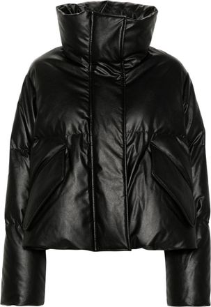 Maison Margiela funnel-neck padded jacket - women - Polyamide/Cotton/Viscose/Polyurethane/Down - S - Black