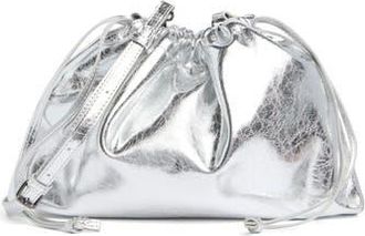 BCBGeneration Metallic Drawstring Clutch in Silver at Nordstrom Rack