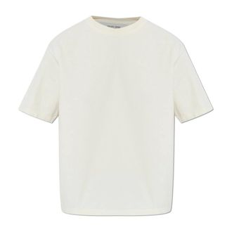 Golden Goose T-Shirts, female, Beige, Size: 2XS Logo T-Shirt