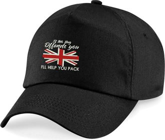 Generic Embroidered UK Flag Ve Day Baseball Cap,if This Flag Offends You Ill Help You Pack British Armed Forces Remembrance Day BC010 Orignal Ultimate Cap Wor