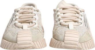 Dolce & Gabbana White Lace NS1 Low Top Sneaker Sports Womens Shoes (Pre-Owned)
