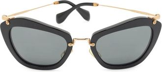 Miu Miu SMU 10N zonnebril met cat-eye montuur - Zwart