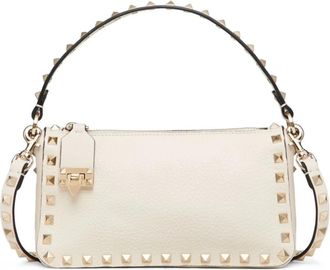Valentino Garavani Rockstud Small Schoudertas - Dames - Handtassen - Wit - ONE Size - Leer - Tassen