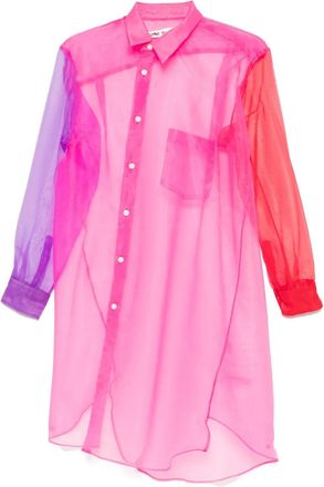 Comme Des Garçons Camicia con design color-block - Rosa