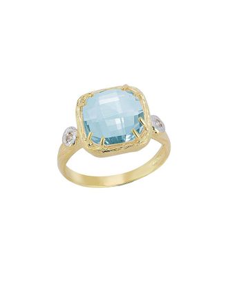 I.Reiss Company 14K 4.78 Ct. Tw. Diamond & Blue Topaz Ring