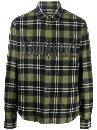 Tシャツ・カットソー D SQUARED2 Embroidered flannel shirt Dsquared2 Flannel Shirts − Sale: up to −85% | Stylight