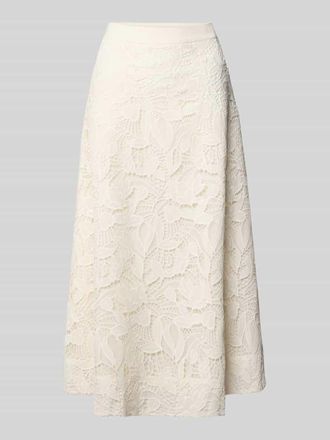 Oui Midirock aus Spitze in A-Linie in Ecru, Gr&ouml;&szlig;e 40