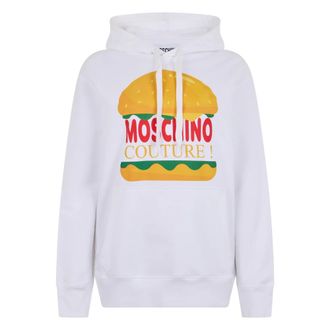 Moschino Hoodies, male, White, Size: S Hooded Sweatshirt