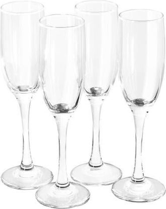 Gibson Home Belinni 4 Piece 6.4oz Fluted Champagne Glass Set in Clear at Nordstrom