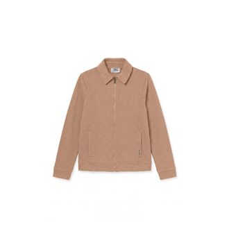 Freddy Felpa full zip con collo a camicia in tessuto effetto tricot