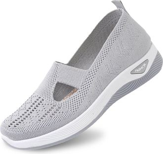 Generic Womens Summer Mesh Slip-On Sneakers, Round Toe Glitter Breathable Casual Shoes, Anti-Slip Comfort Walking Shoes, Lightweight Fashion Easy-On Flats