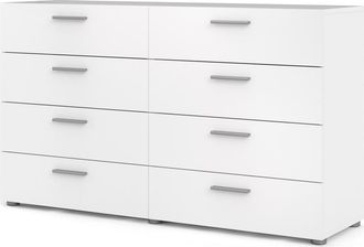 Tvilum Austin 8 Drawer Double Dresser, White