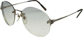 Fendi Pre-owned Accessories, female, Yellow, Size: ONE SIZE Pre-owned Metal sunglasses