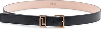 Versace Black Logo Buckle Belt