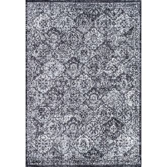 Jonathan Y Designs Modern Persian Boho Vintage Trellis Area Rug in Black/ivory at Nordstrom, Size 3Ft 0In X 5Ft 0In
