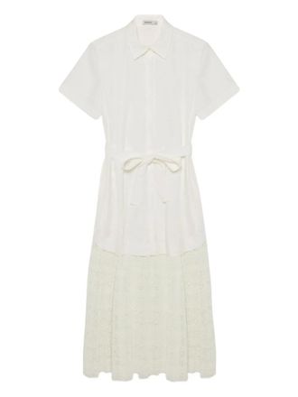 SIMKHAI Jenner belted midi shirt dress - women - Polyester/Cotton - 4 - White