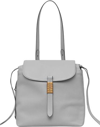 Pinko Zadeltas - Dames - Rugzakken - Grijs - ONE Size - Leer - Tassen