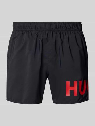 HUGO BOSS Badeshorts mit Label Print Modell MAKAI in Black, Gr&ouml;&szlig;e XXL