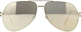 Cartier Premiere de Cartier Gold Mirror Pilot Unisex Sunglasses CT0110S 007 62