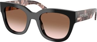 Prada PR C04SF Asian Fit 28F90P Womens Sunglasses Black Size 53