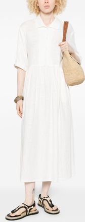 Herno Womens Shirt Dress Midi White Viscose
