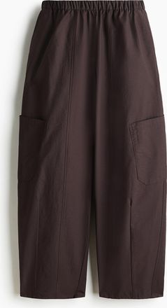 H&M Cargohose mit Balloon Leg - Dunkelbraun
