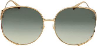 Gucci Green Gradient Oval Ladies Sunglasses GG0225S 003 63