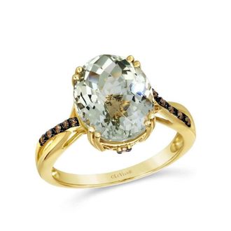 Le Vian Ladies Semi Precious Ring featuring 4 1/4 cts. Mint Julep Quartz set in 14K Honey Gold
