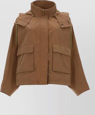Herno hooded coat relaxed fit front pockets