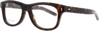 Gucci Mens Brown Rectangular Eyeglass Frames Gg1526O