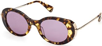 Max Mara MM0080 53Y Womens Sunglasses Tortoiseshell Size 51