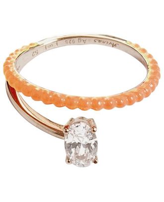 Avinas Goldener emaillierter Ring mit Zircon Palm Beach