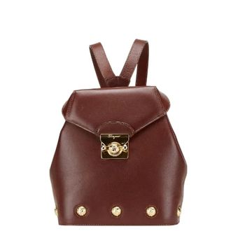 Ferragamo Pre-owned Backpacks, female, Brown, Size: ONE SIZE Pre-owned Leather Backpack