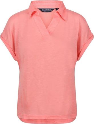 Regatta Plain V Neck Polo Shirt in Shell Pink at Nordstrom, Size 10