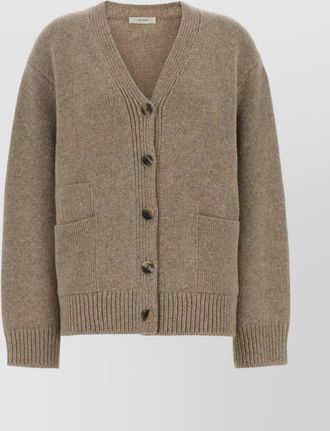 The Row oversize cashmere blend cardigan pockets