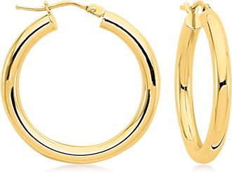 Ross-Simons Italian 3mm 14kt Yellow Gold Hoop Earrings
