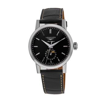 Longines Heritage 1832 Automatic Black Dial Leather Strap Mens Watch L4.826.4.52.0