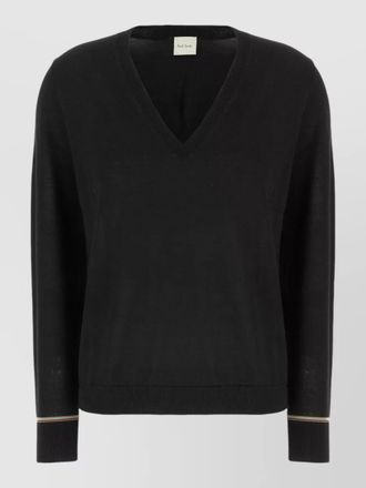Paul Smith wool sweater contrast trim v neck