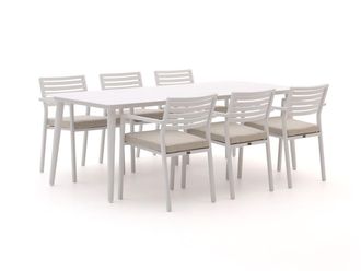 Bellagio la vita attrattiva Bellagio Rumo/Sora 220cm dining tuinset 7-delig stapelbaar